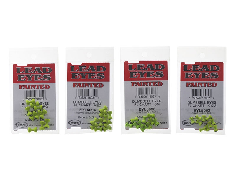 Wapsi Dumbbell Eyes Pack Fluoro Chartreuse Qty 10