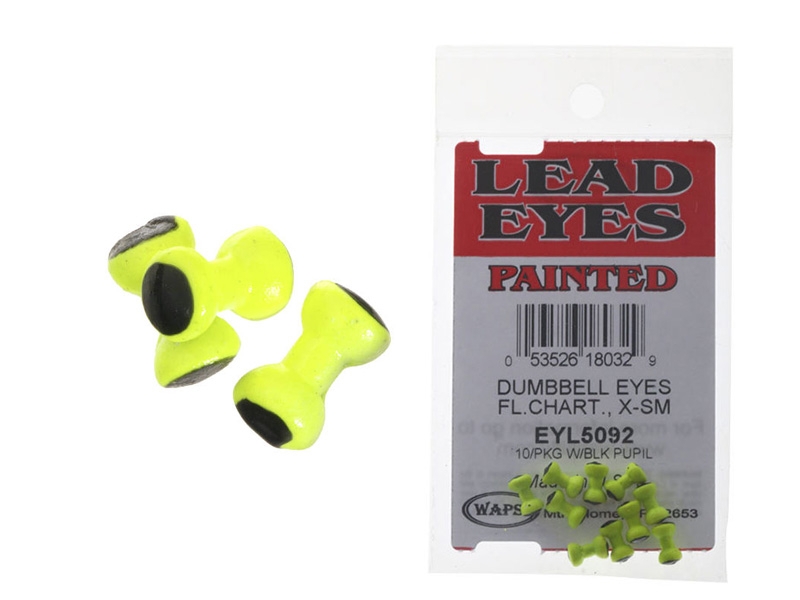 Wapsi Dumbbell Eyes Pack Fluoro Chartreuse Qty 10