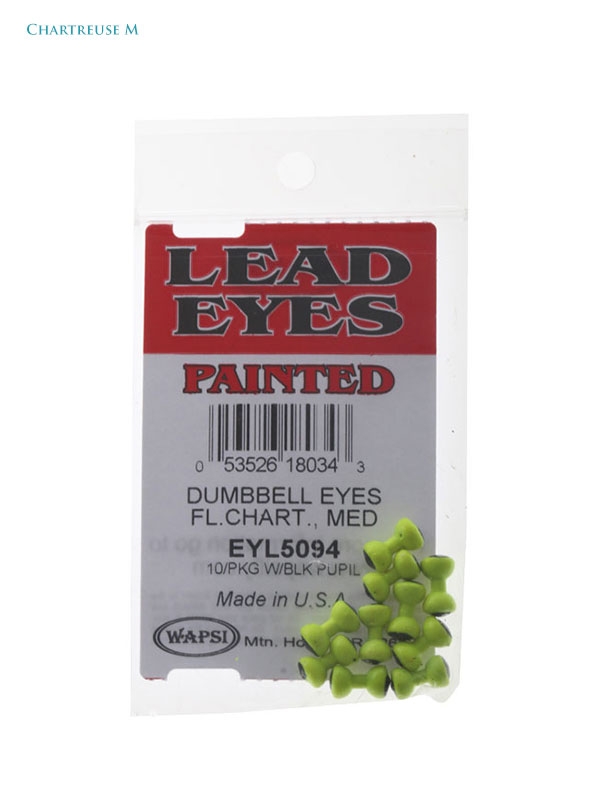 Wapsi Dumbbell Eyes Pack Fluoro Chartreuse Qty 10