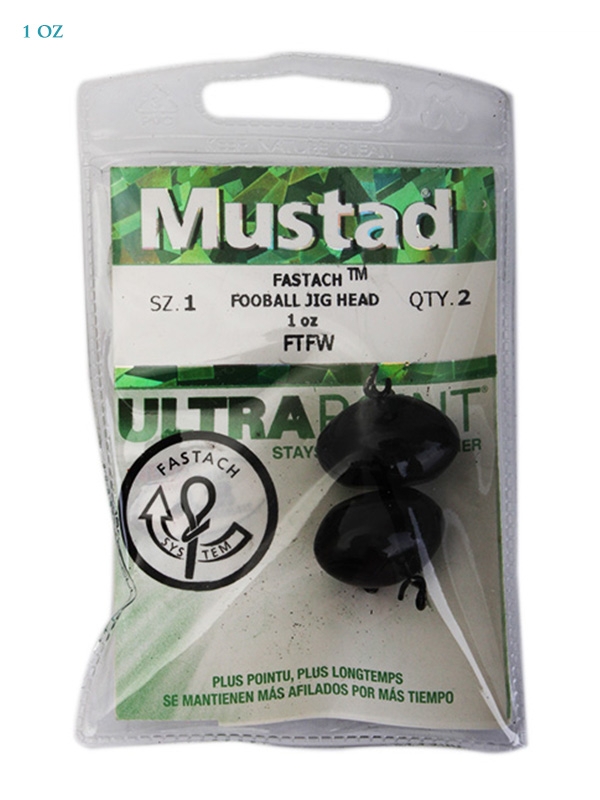 Mustad Fastach Football Jig Head Weights