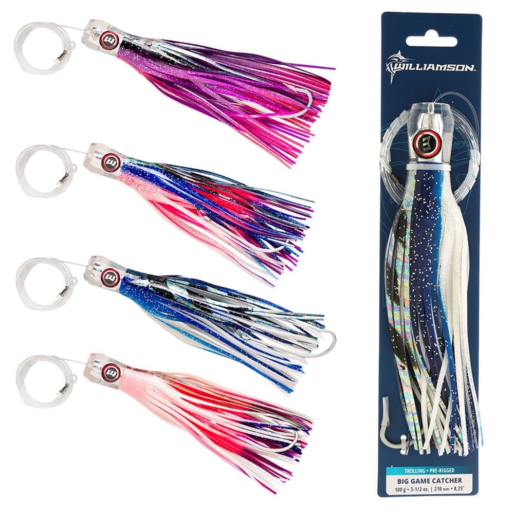 Williamson Big Game Catcher Trolling Lure Rigged 8in