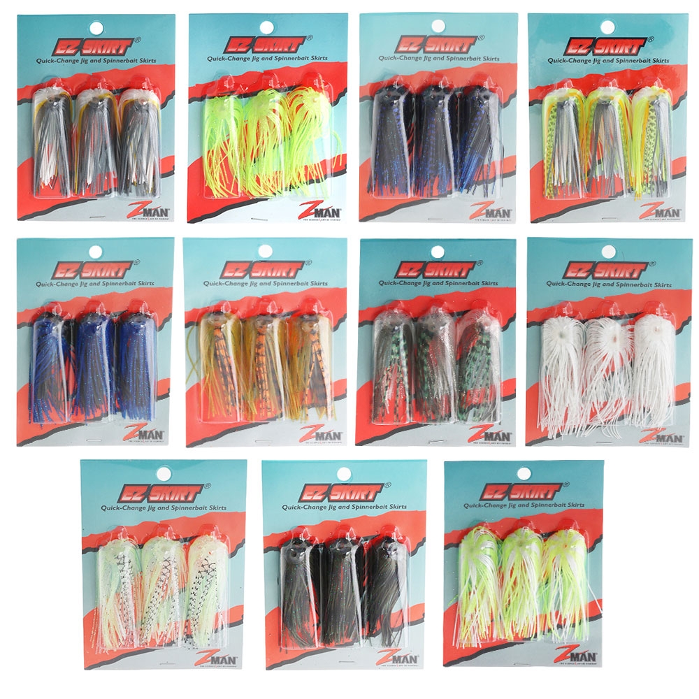 Z-Man EZ Skirt Quick-Change Jig and Spinnerbait Skirts 6.9cm Qty 3