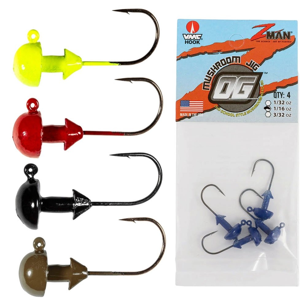 Z-Man OG Mushroom Jig Head 1/16oz Qty 4