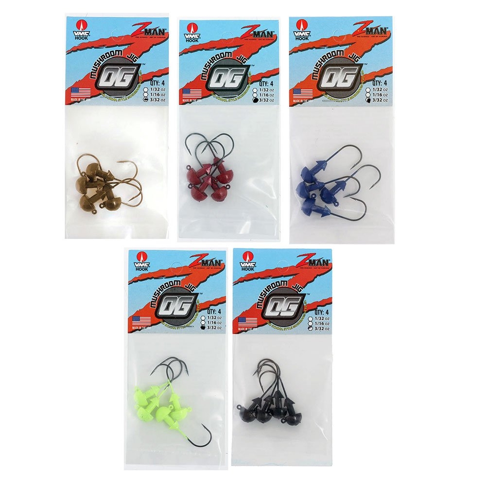Z-Man OG Mushroom Jig Head 3/32oz Qty 4