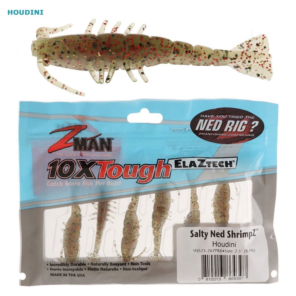 Z-Man Salty Ned ShrimpZ Soft Bait 2.5in Qty 6