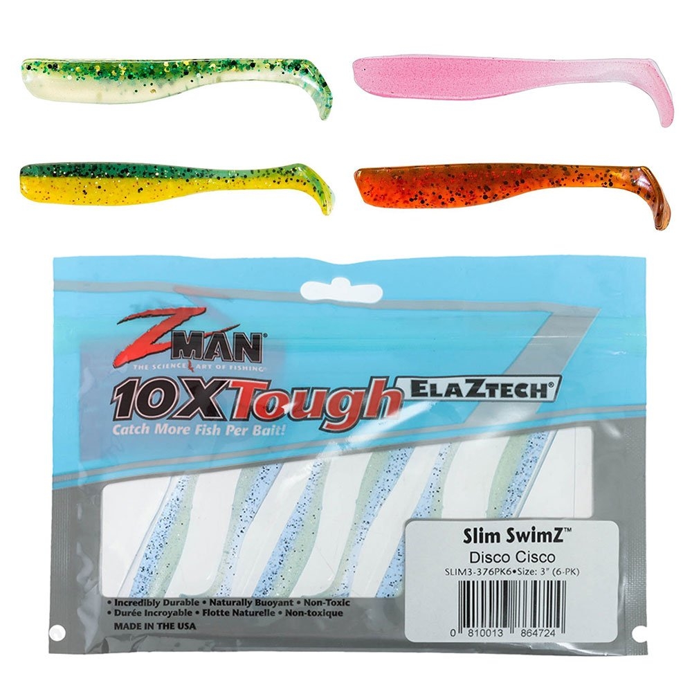 Z-Man Slim SwimZ Micro Soft Bait 3in/7.62cm Qty 6