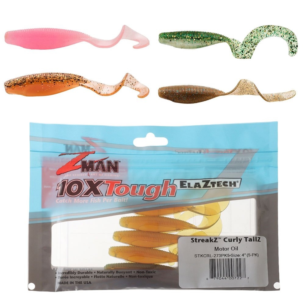 Z-Man StreakZ Curly TailZ Soft Bait 10cm Qty 5