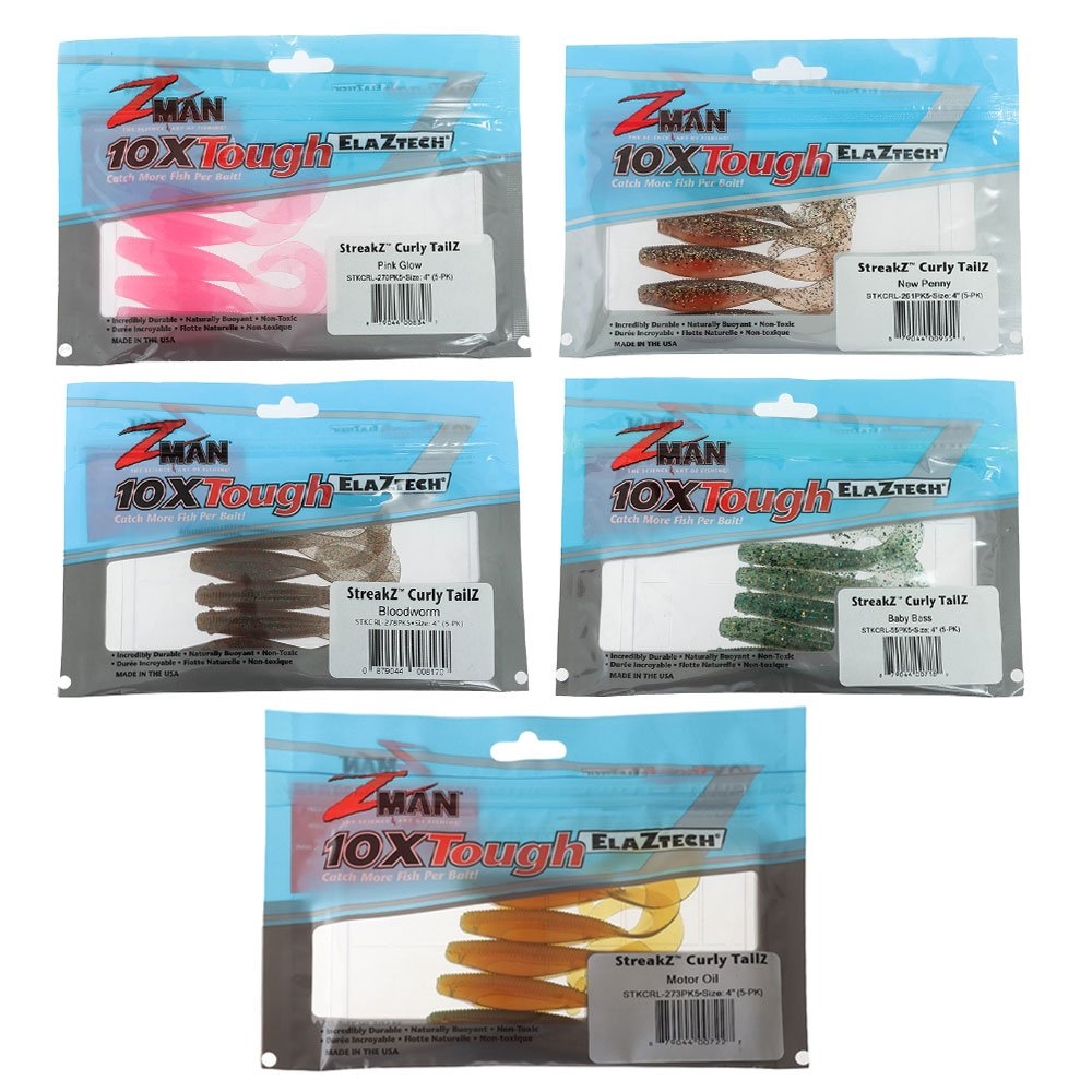 Z-Man StreakZ Curly TailZ Soft Bait 10cm Qty 5