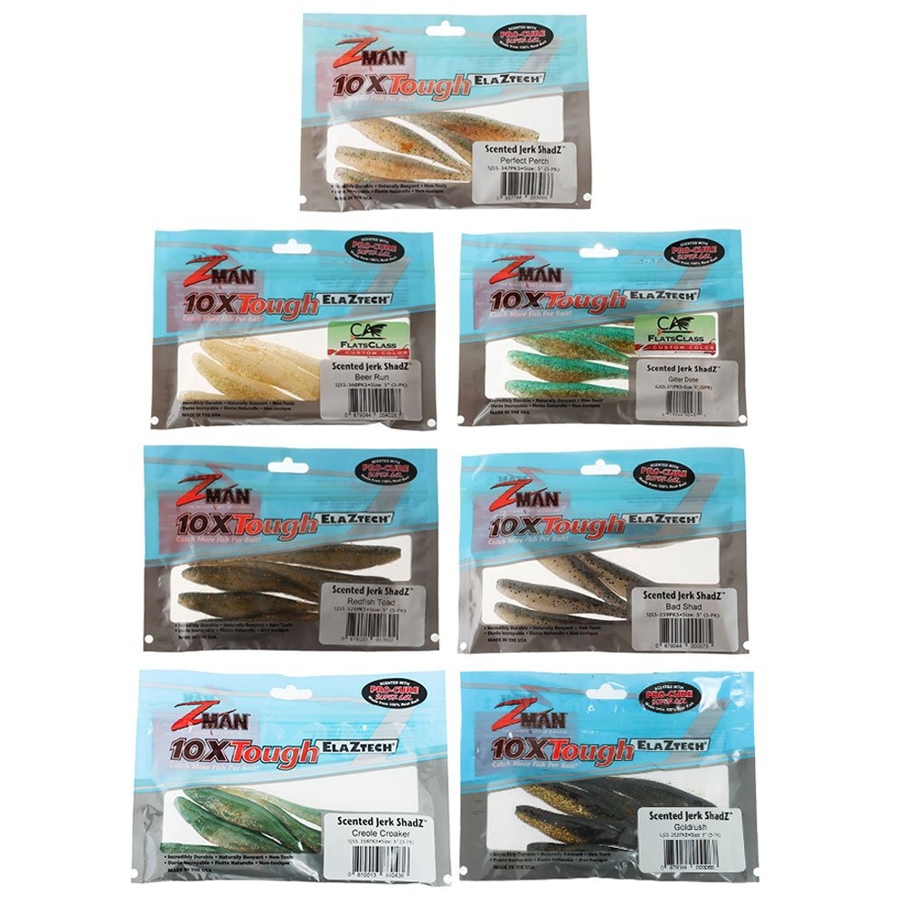 Z-Man Jerk ShadZ Scented Soft Bait 5in / 12.7cm Qty 5