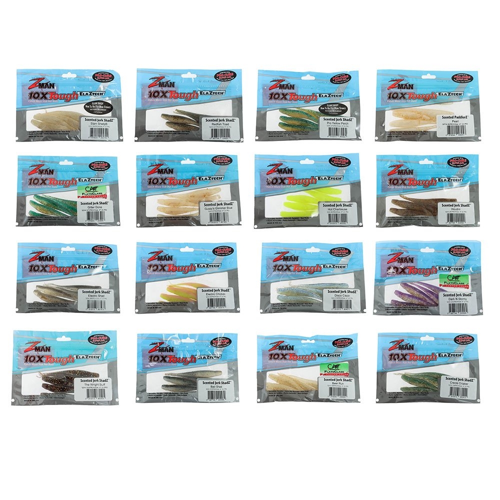 Z-Man Jerk ShadZ Scented Soft Bait 4in/10cm Qty 5