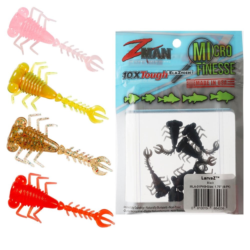 Z-Man Micro Finesse LarvaZ Soft Bait 4.5cm Qty 8