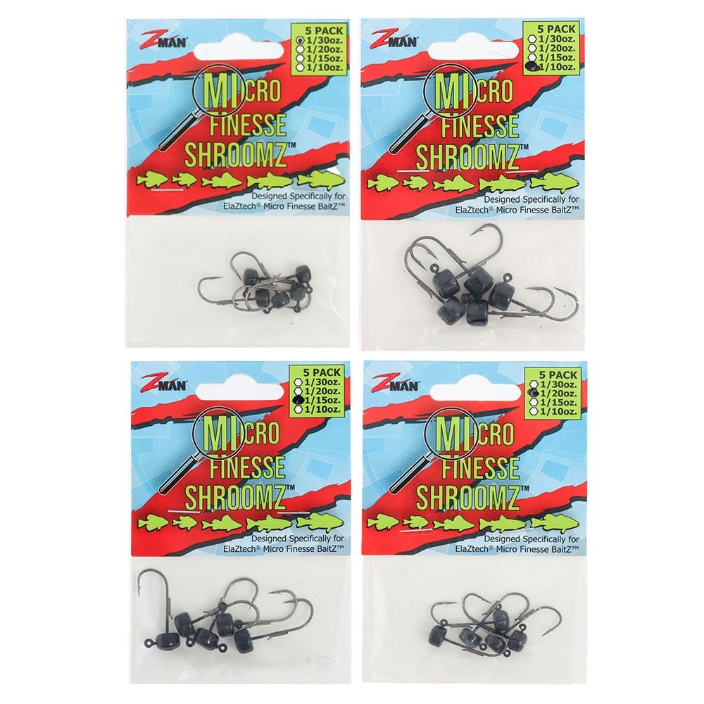 Z-Man Micro Finesse ShroomZ Jig Head Black Qty 5