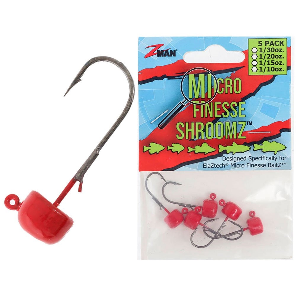 Z-Man Micro Finesse ShroomZ Jig Head Red Qty 5 1/15oz