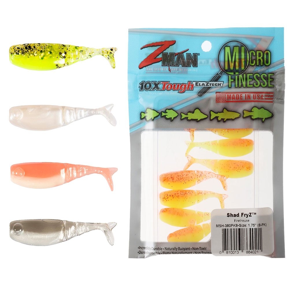 Z-Man Micro Finesse Shad FryZ Soft Bait 4.5cm Qty 8