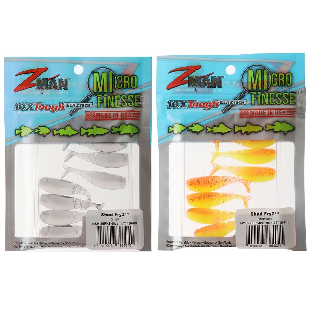 Z-Man Micro Finesse Shad FryZ Soft Bait 4.5cm Qty 8