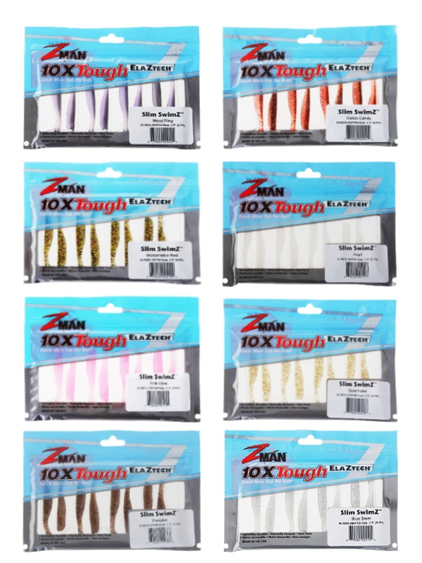 Z-Man Slim SwimZ Micro Soft Bait 6.35cm Qty 8