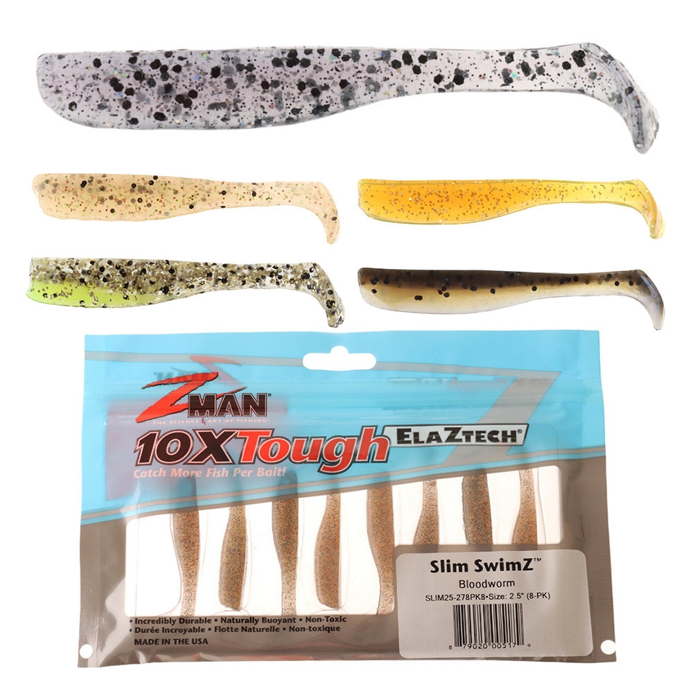 Z-Man Slim SwimZ Micro Soft Bait 6.35cm Qty 8