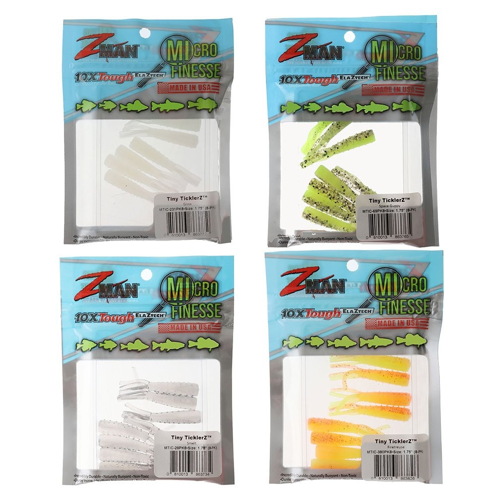 Z-Man Micro Finesse Tiny TicklerZ Soft Bait 4.5cm Qty 8