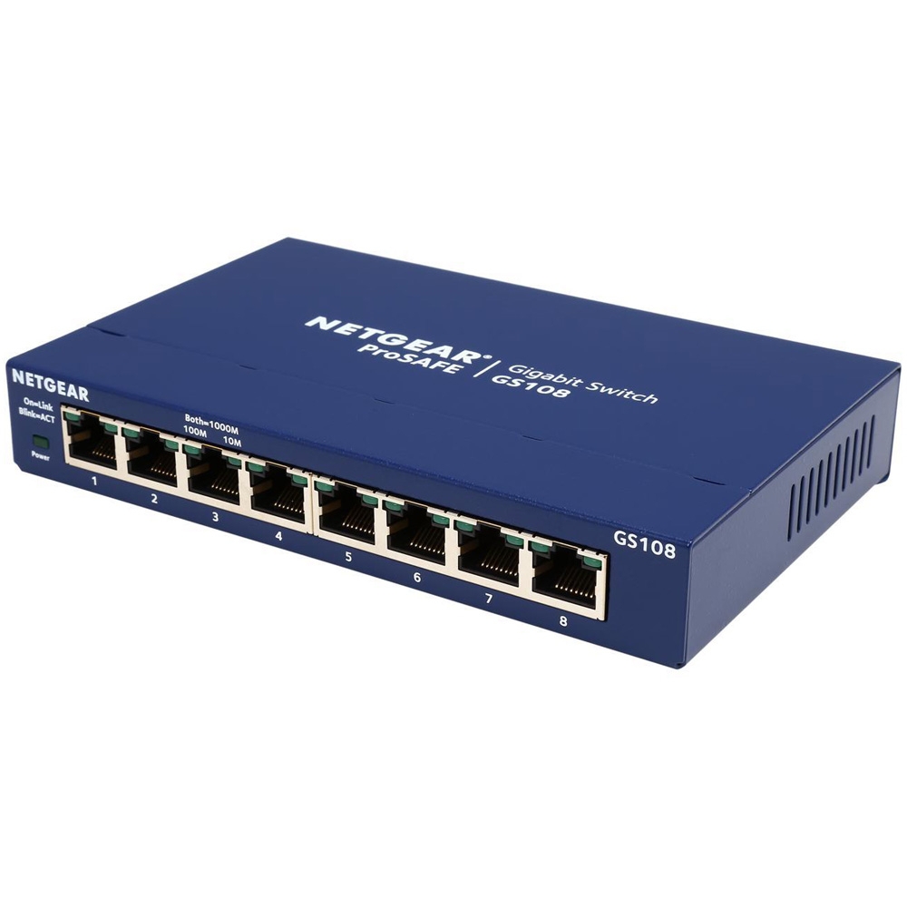 NETGEAR GS108 ProSafe 8-Port Gigabit Ethernet Unmanaged Switch