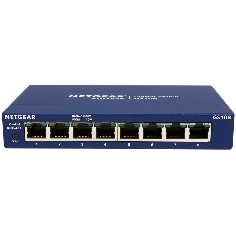 NETGEAR GS108 ProSafe 8-Port Gigabit Ethernet Unmanaged Switch