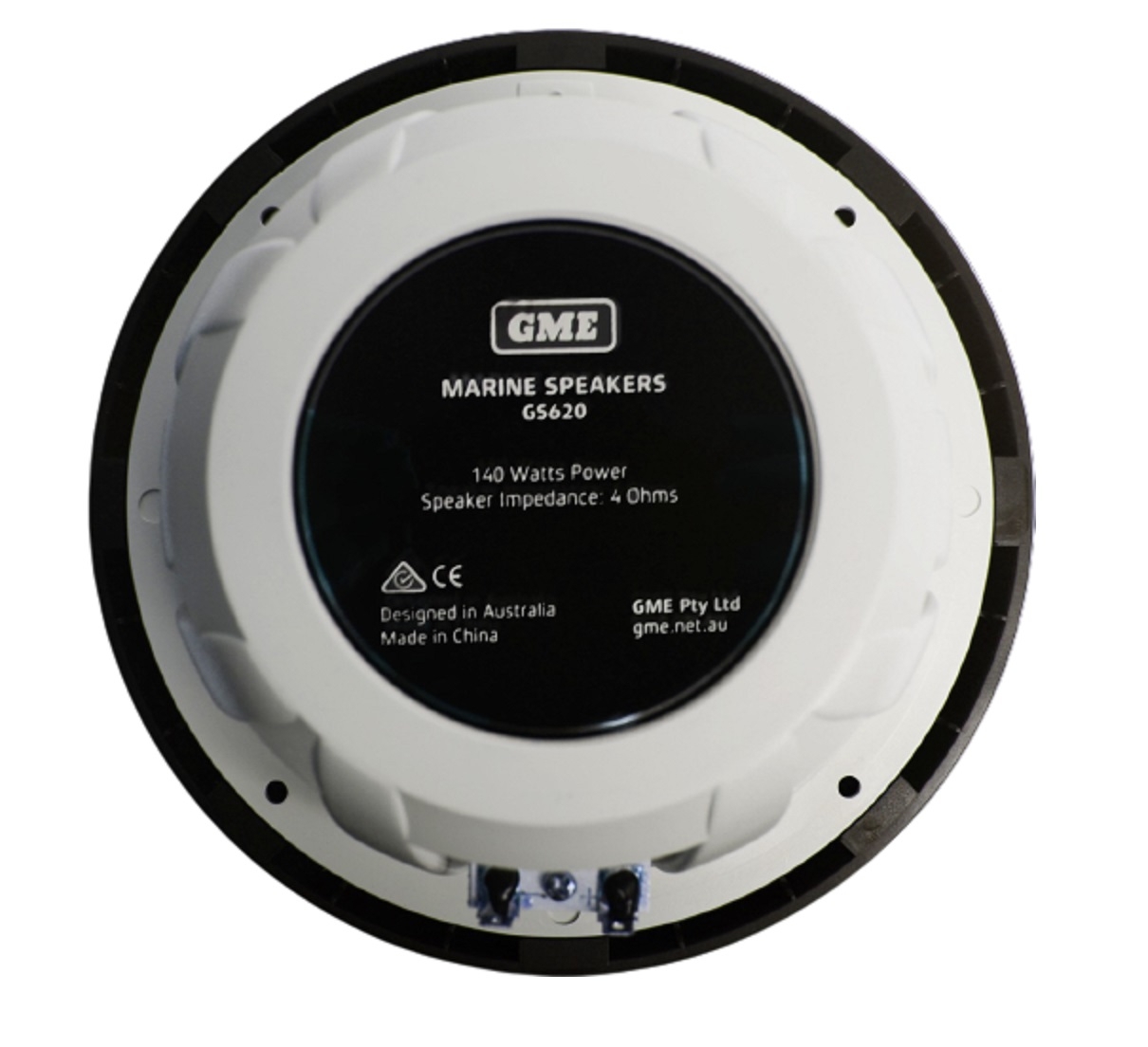 GME GS620 Flush Mount Marine Speakers 7in 140W Black Qty 2