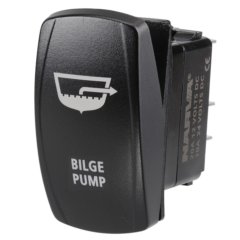 NARVA Bilge Pump LED Illuminated Rocker Off/On Switch 12/24V