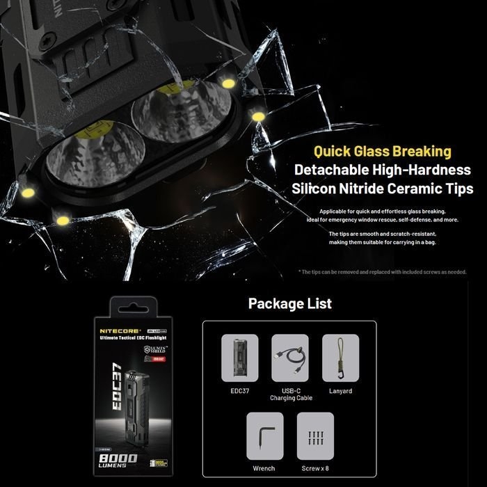 NITECORE EDC37 EDC Flashlight 8000 Lumen