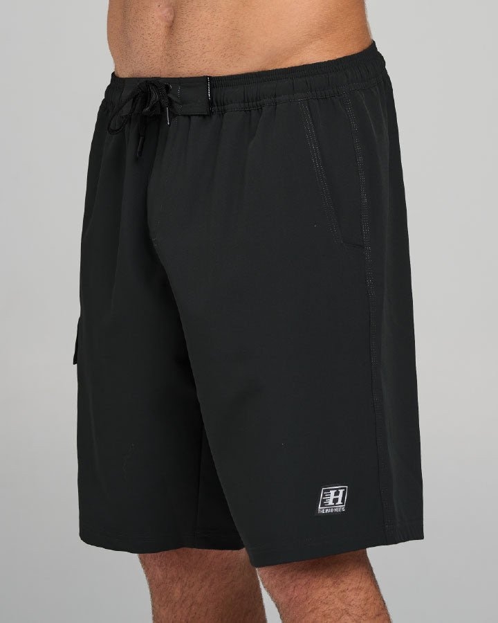 The Mad Hueys Beached Again 20in Mens Boardshorts Black