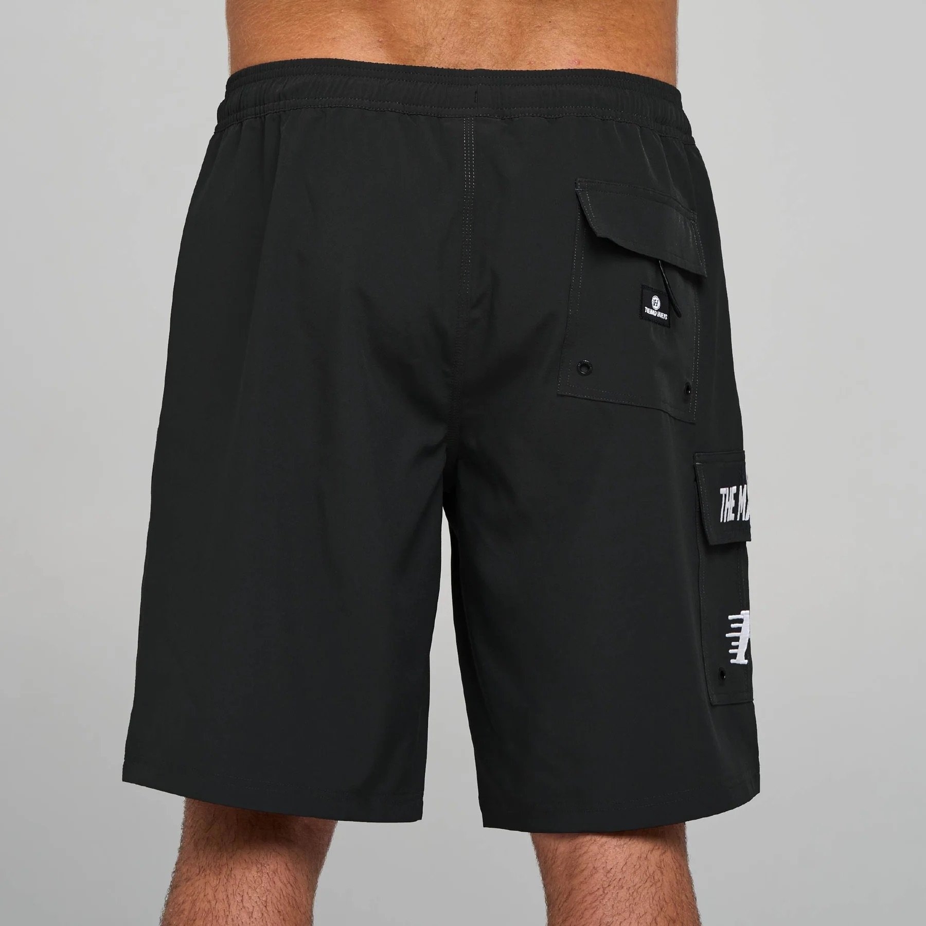 The Mad Hueys Beached Again 20in Mens Boardshorts Black