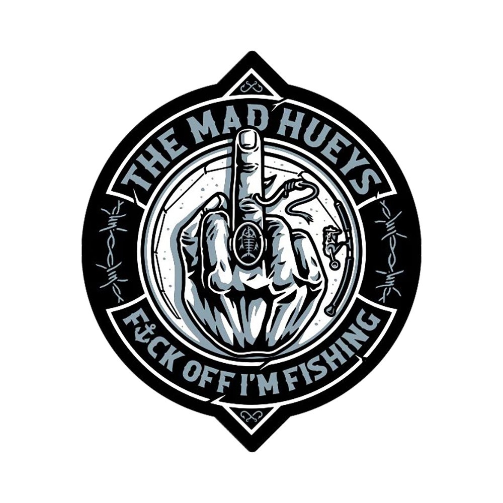 The Mad Hueys Fk Off Fish On Vinyl Sticker
