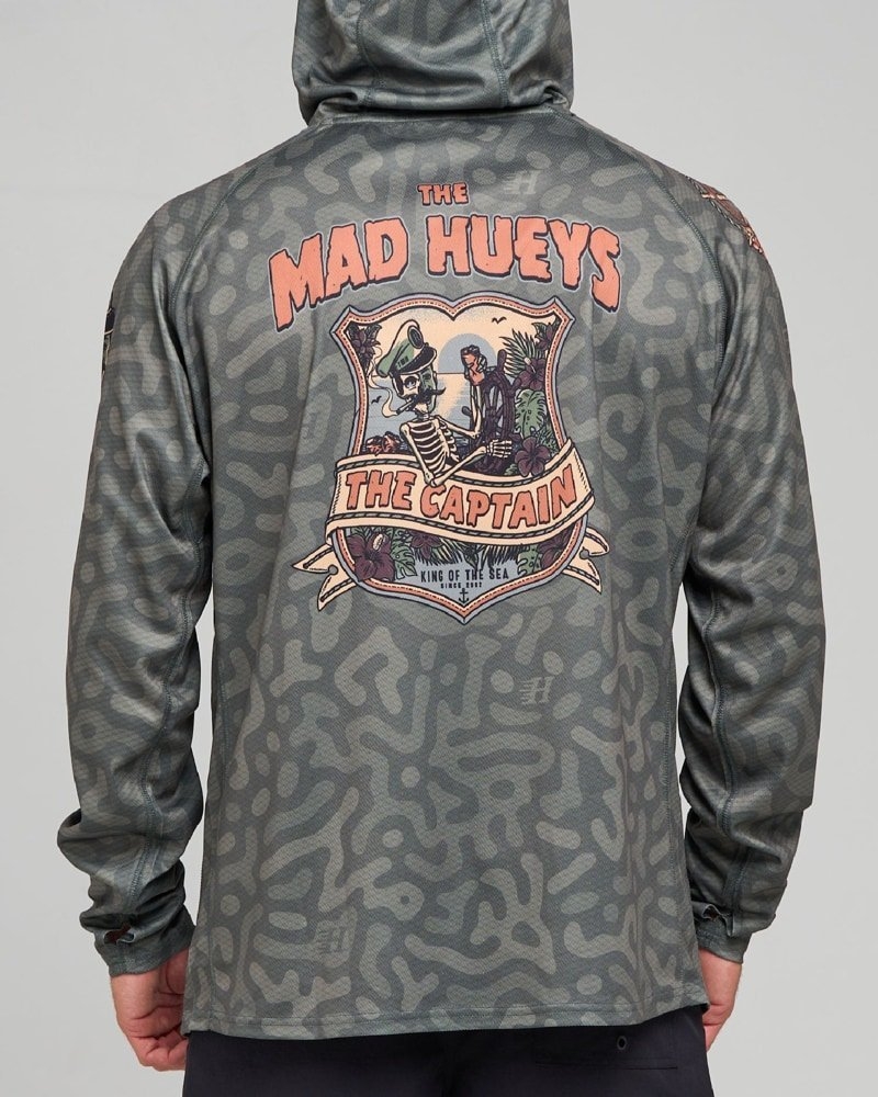 The Mad Hueys Captain Two Faced UPF 50+ Hooded Fishing Jersey