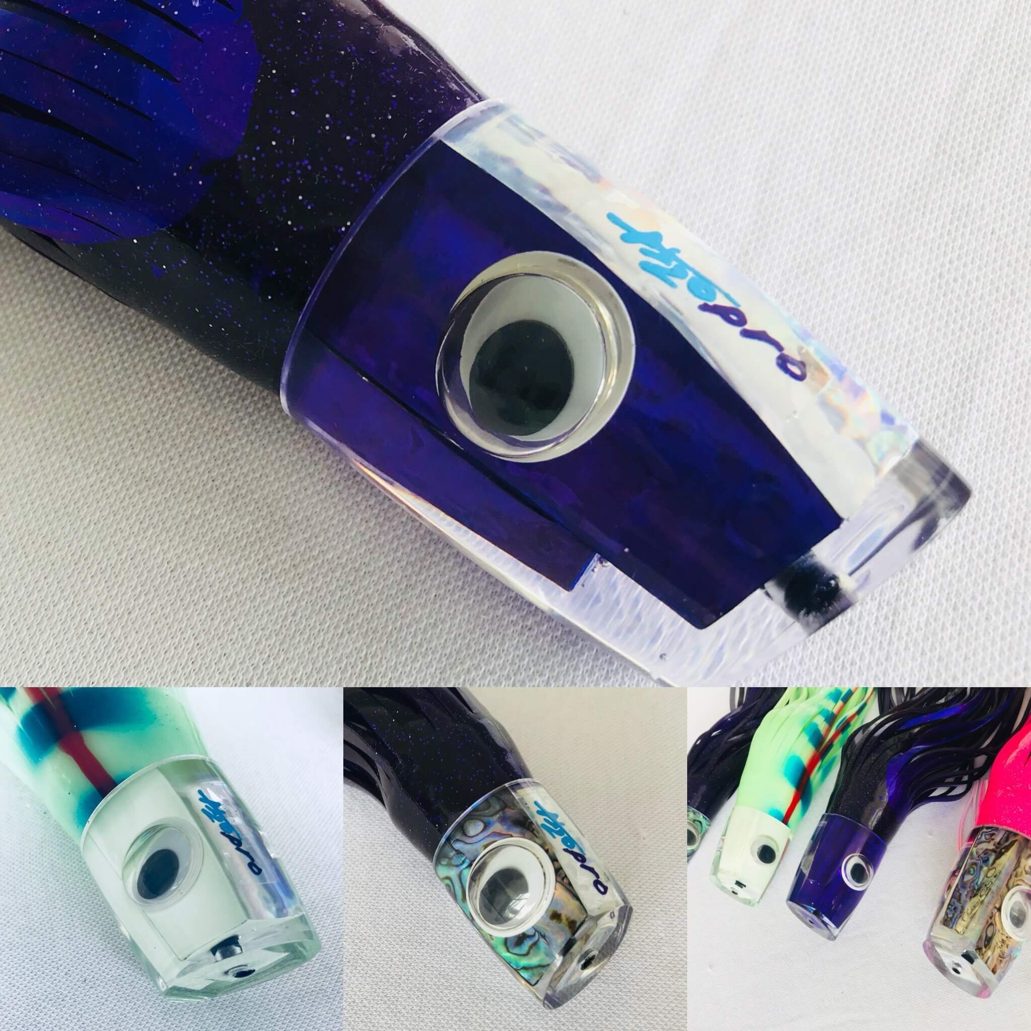 H2O Pro Katana Purple Abalone Mid Rigged Game Lure 33cm Purple/Black/Purple