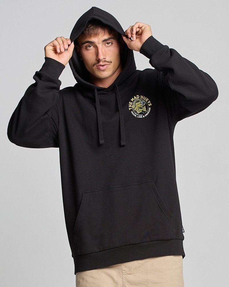 The Mad Hueys Hook Line and Drinker Pullover Fleece Hoodie