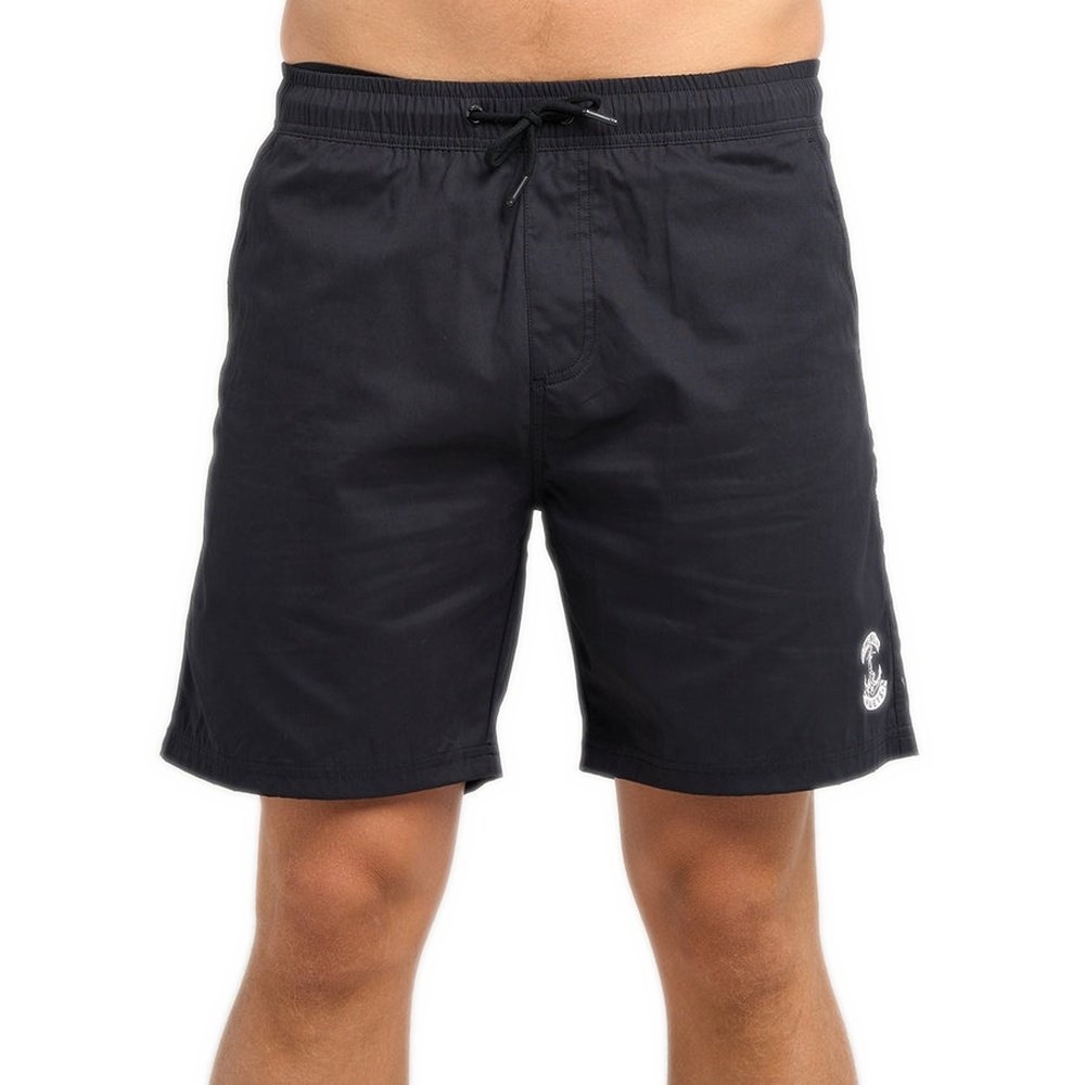 The Mad Hueys Skull Anchor 18in Mens Volley Shorts Charcoal