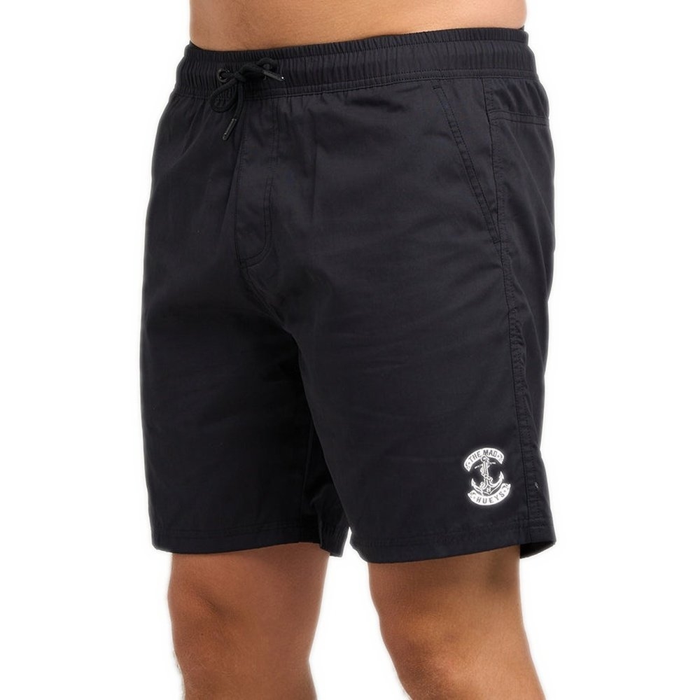 The Mad Hueys Skull Anchor 18in Mens Volley Shorts Charcoal
