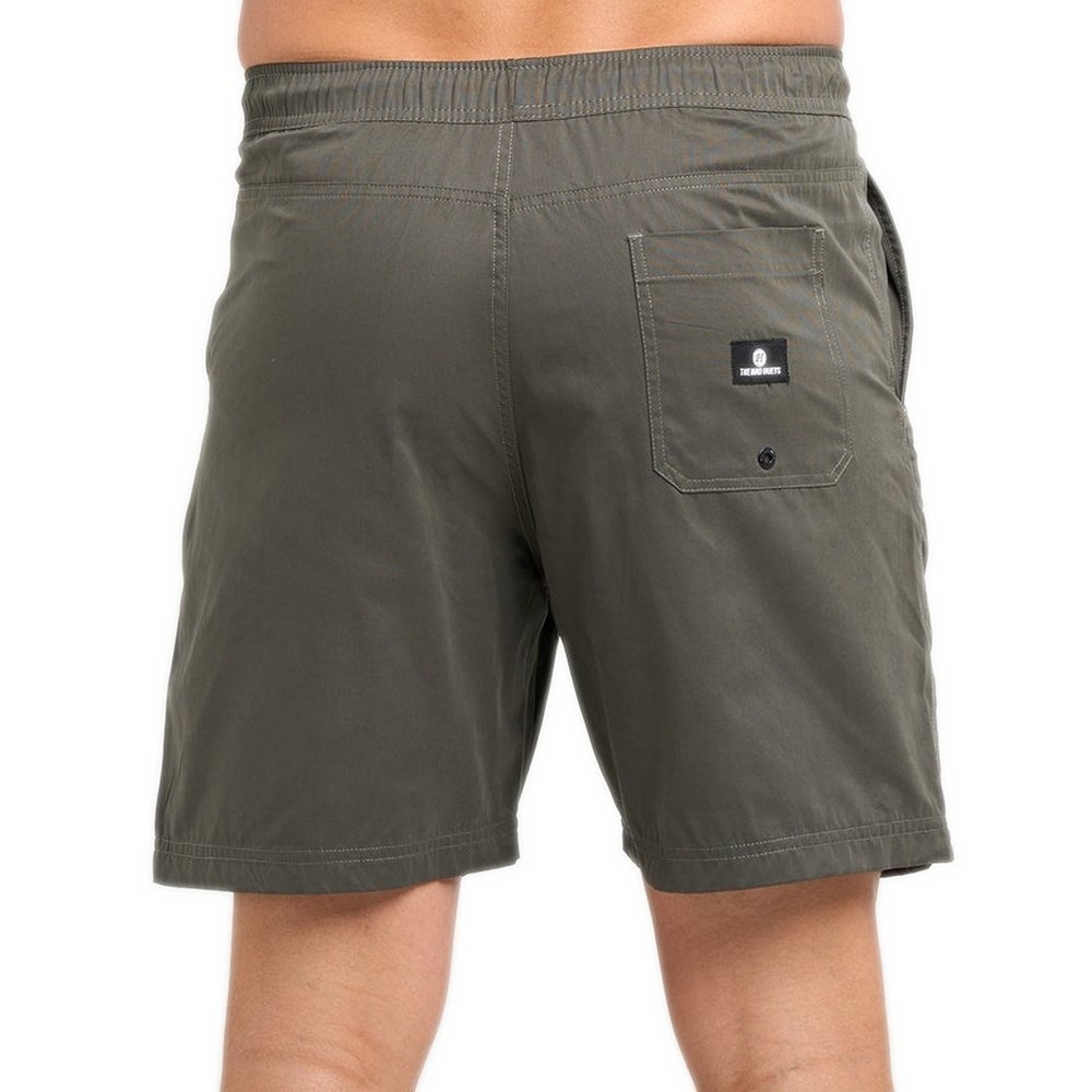 The Mad Hueys Skull Anchor Mens Volley Shorts Charcoal
