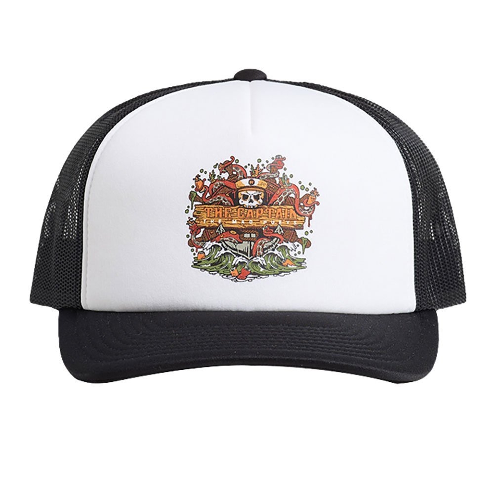 The Mad Hueys The Kraken Captain Foam Trucker Cap White
