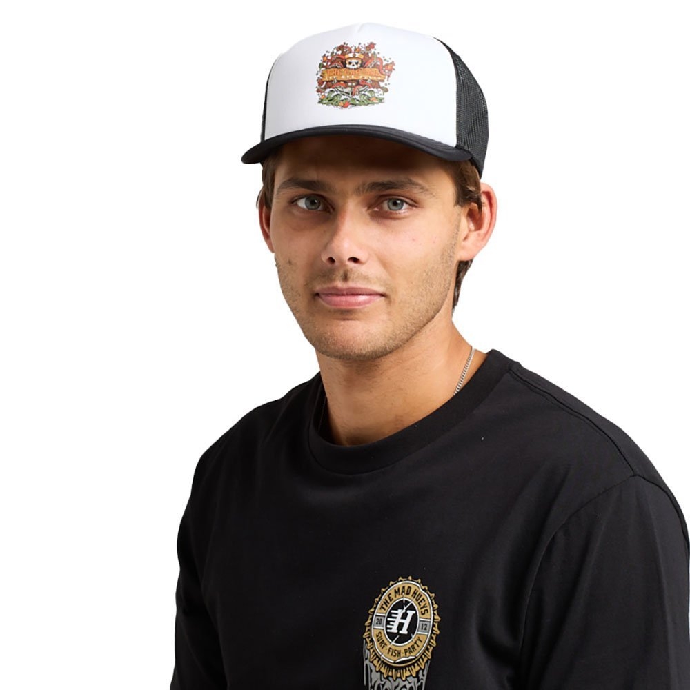The Mad Hueys The Kraken Captain Foam Trucker Cap White