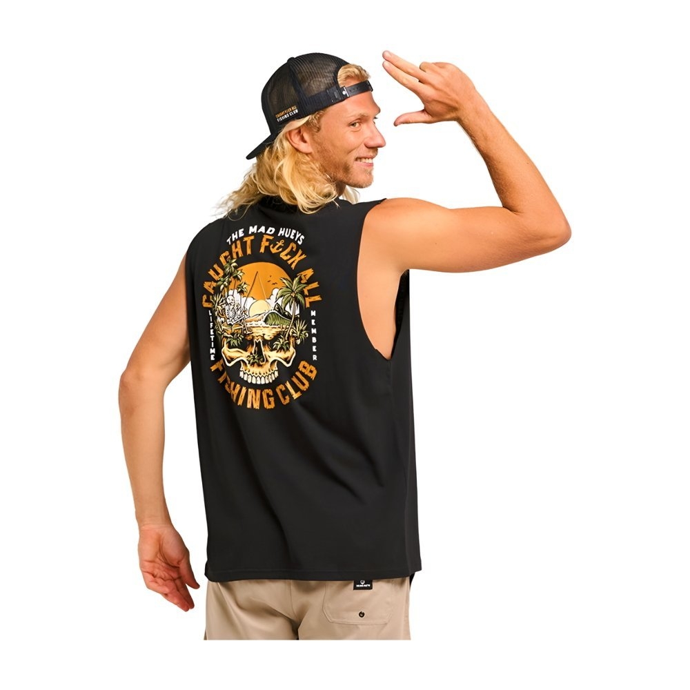 The Mad Hueys Caught Fk All Island Mens Muscle Shirt Black