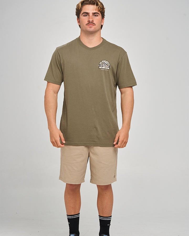 The Mad Hueys The Rod Father Mens T-Shirt Olive