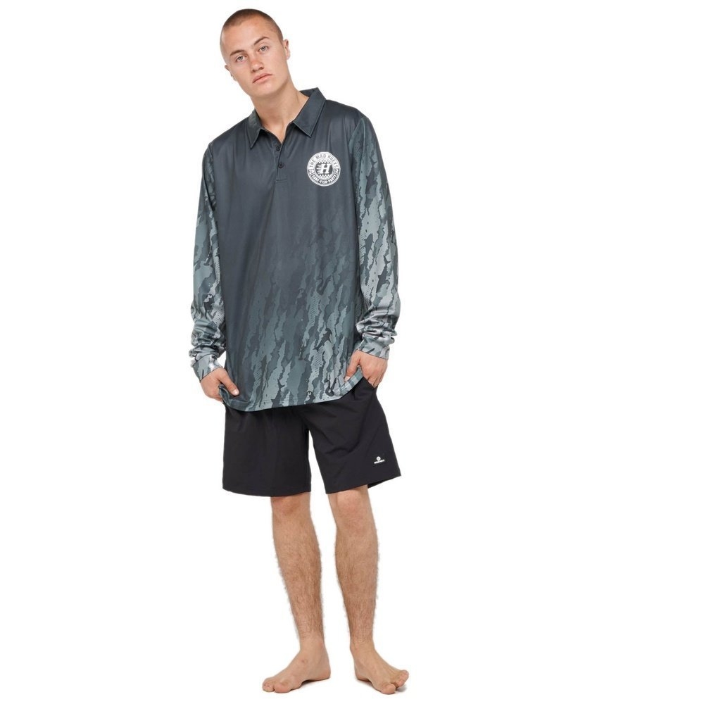 The Mad Hueys Checker Hueys UPF50+ Mens Fishing Jersey Pine Green