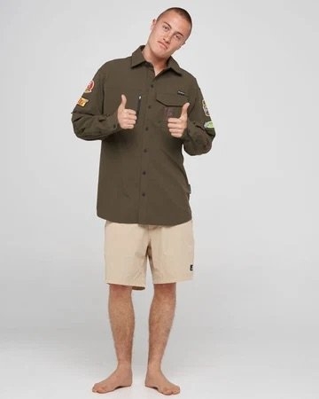 The Mad Hueys Pro Hueys Mens Fishing Shirt UPF50+ Olive