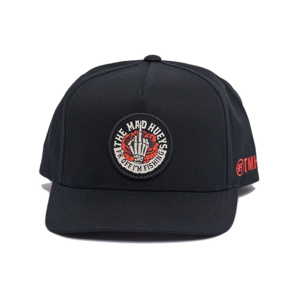 The Mad Hueys Shield Fk Off Twill Snapback Cap Black