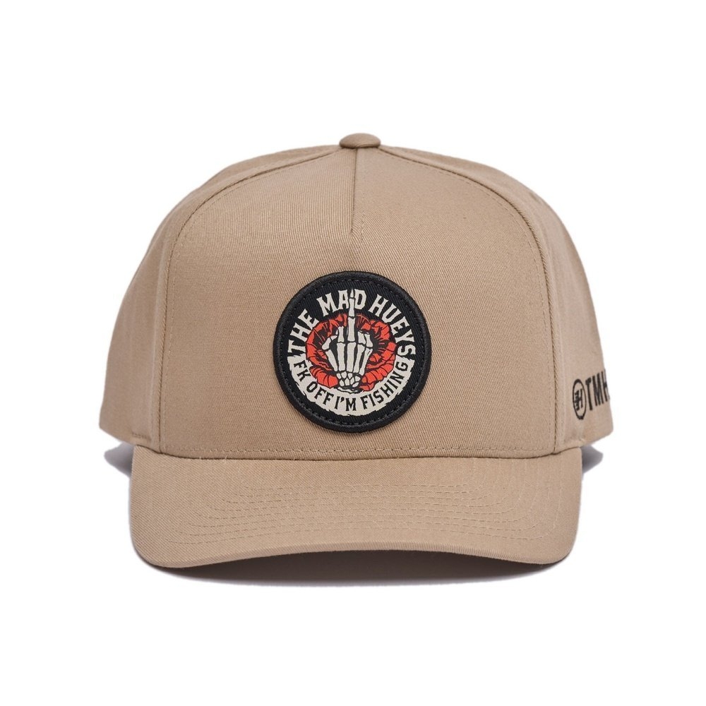 The Mad Hueys Shield Fk Off Twill Snapback Cap Tan