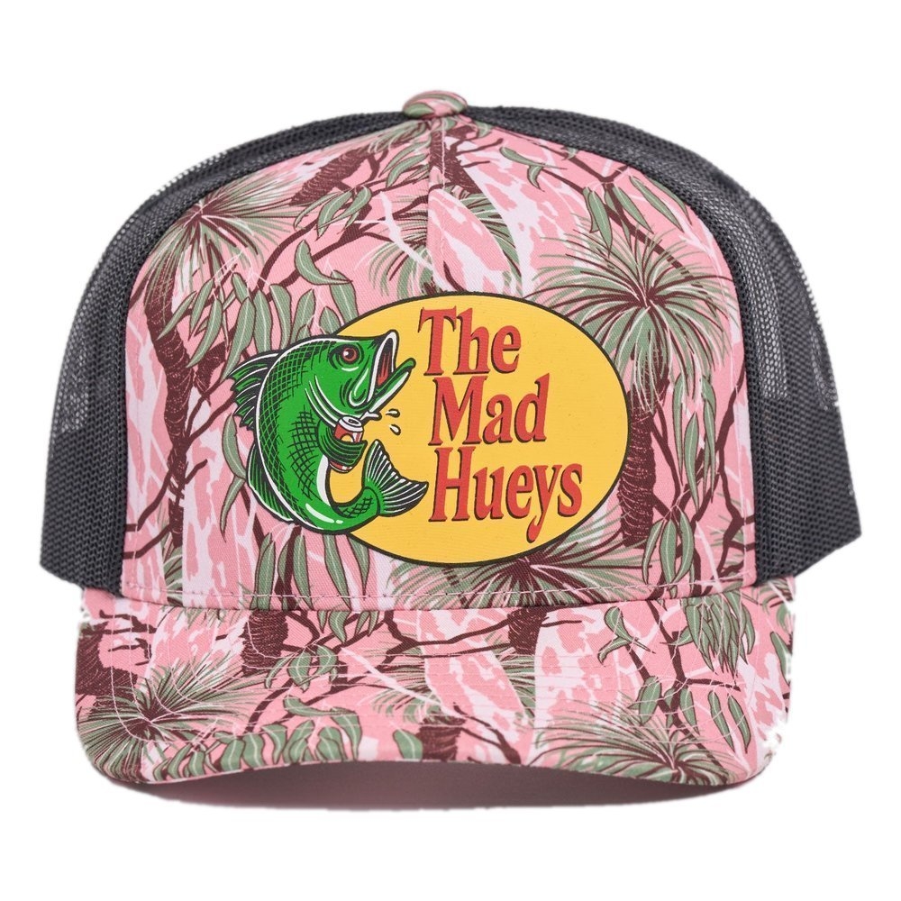 The Mad Hueys Pro Hueys Womens Twill Trucker Cap Pink Camo
