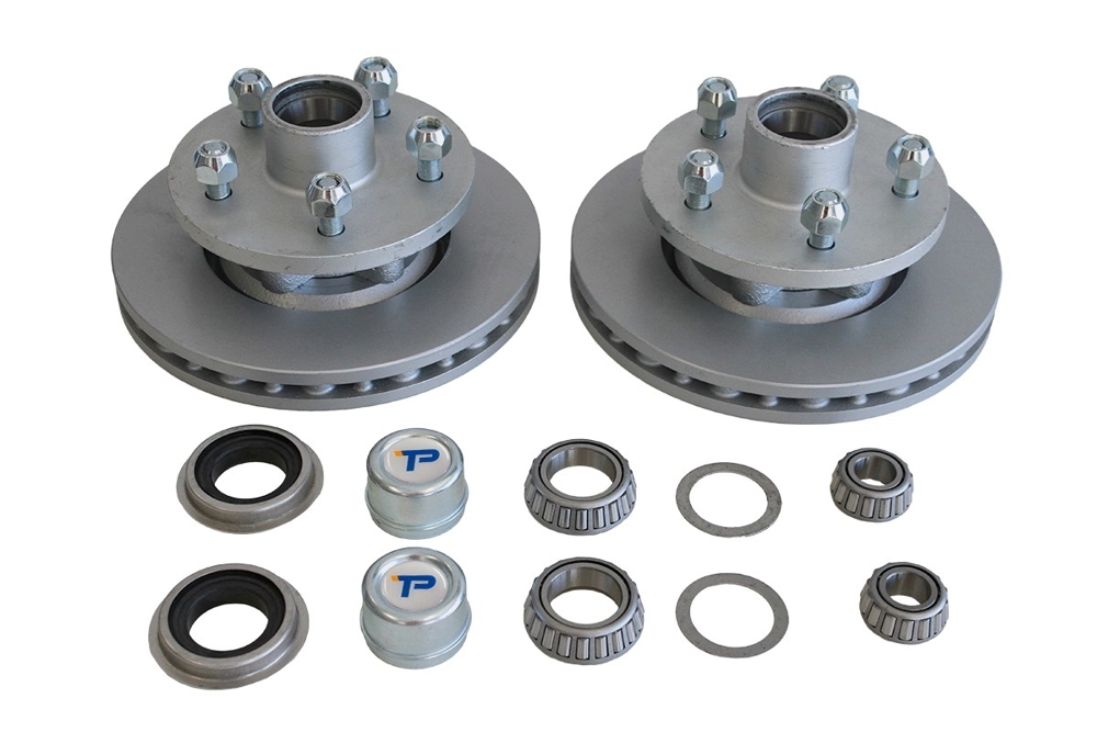Trailparts 235mm Cast Iron Disc Brake Vented 1500kg Hub Kit 5 x 4 1/2in