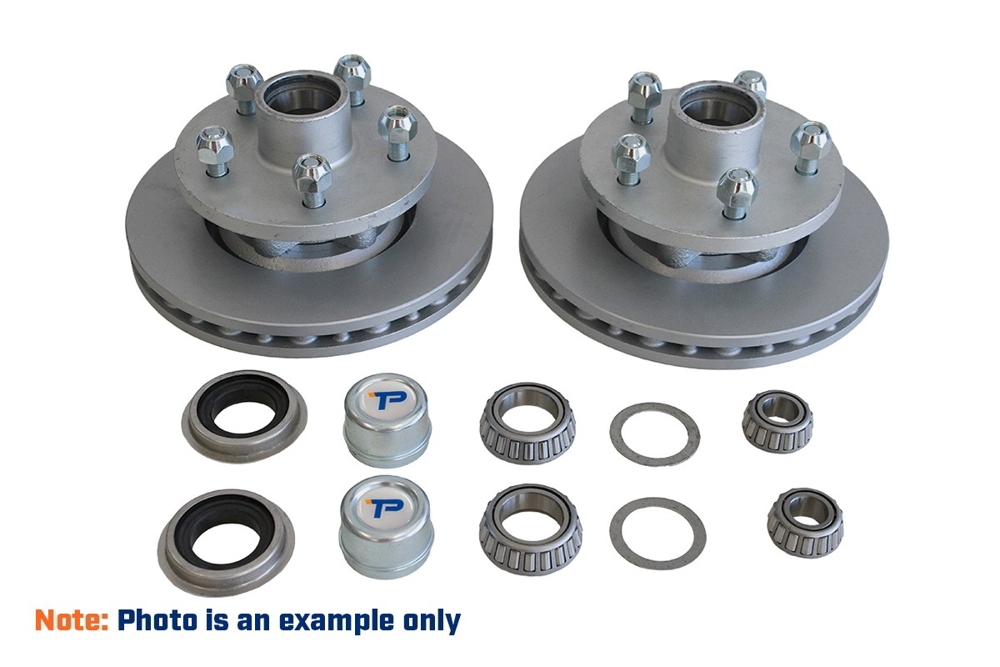 Trailparts 235mm Cast Iron Disc Brake Vented 1750kg Hub Kit Blank 5 x 7/16in