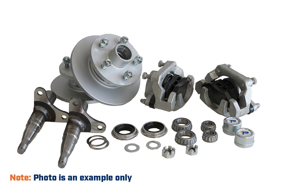 Trailparts 225mm HSS Strike Cast Hydraulic Disc Brake 1750kg 5x4 1/2in 55mm Stub