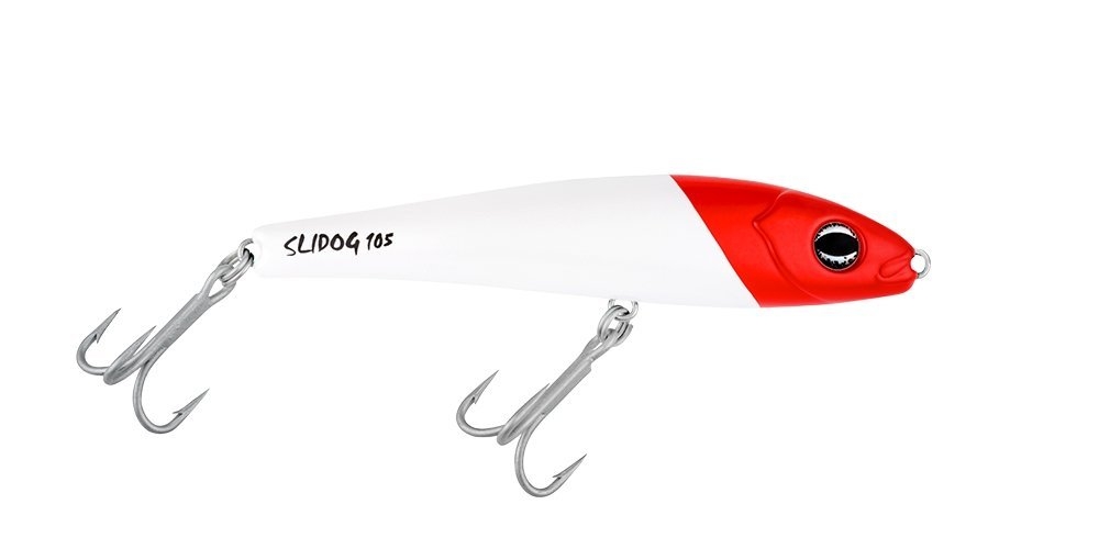 Halco Slidog 105H Heavy Stickbait 105mm 40g White Redhead