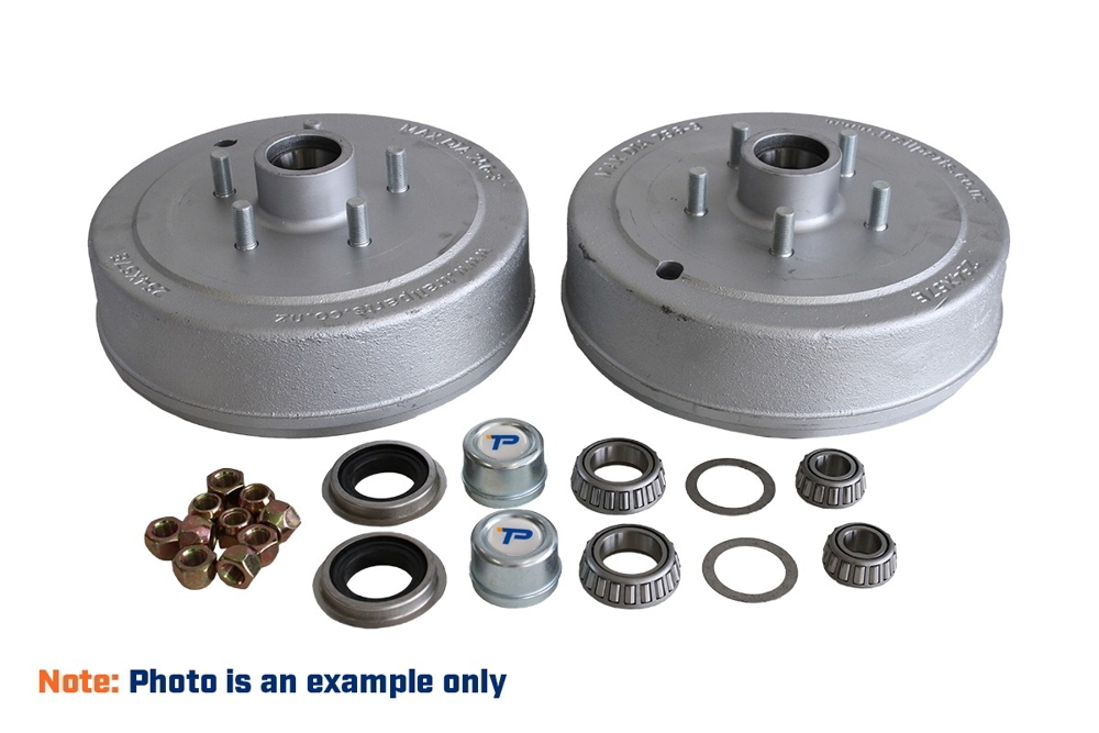 Trailparts 10in Drum Brake Hub Kit 1750kg Blank 6 x 1/2in